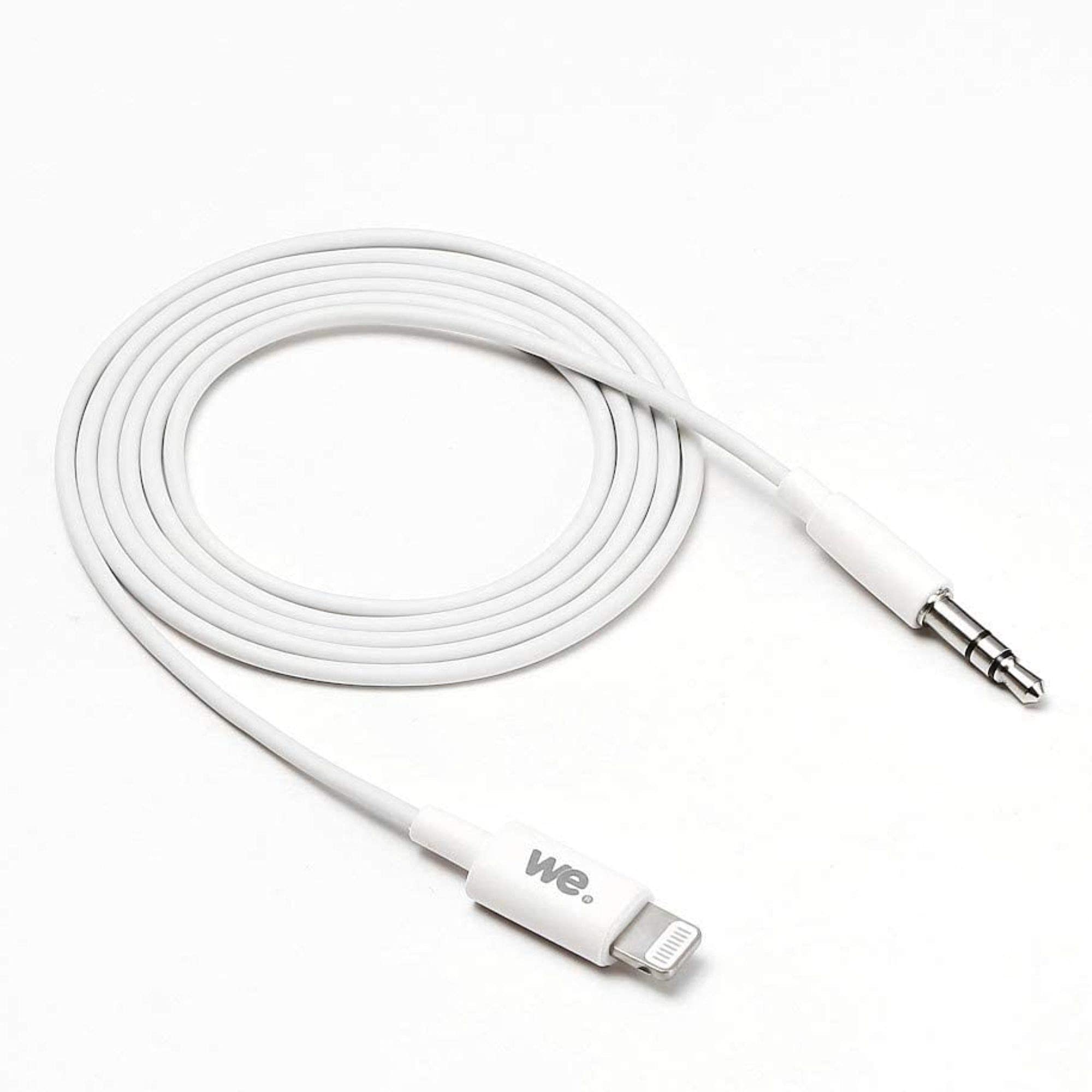 WE Cavo audio ausiliario per iPhone da 3,5 mm, cavo per auto, cavo da 3,5 mm, adattatore per iPhone/iPad/iPod, collegamento a auricolari/auto/altoparlanti, supporto per tutti gli iOS,1 m, nero