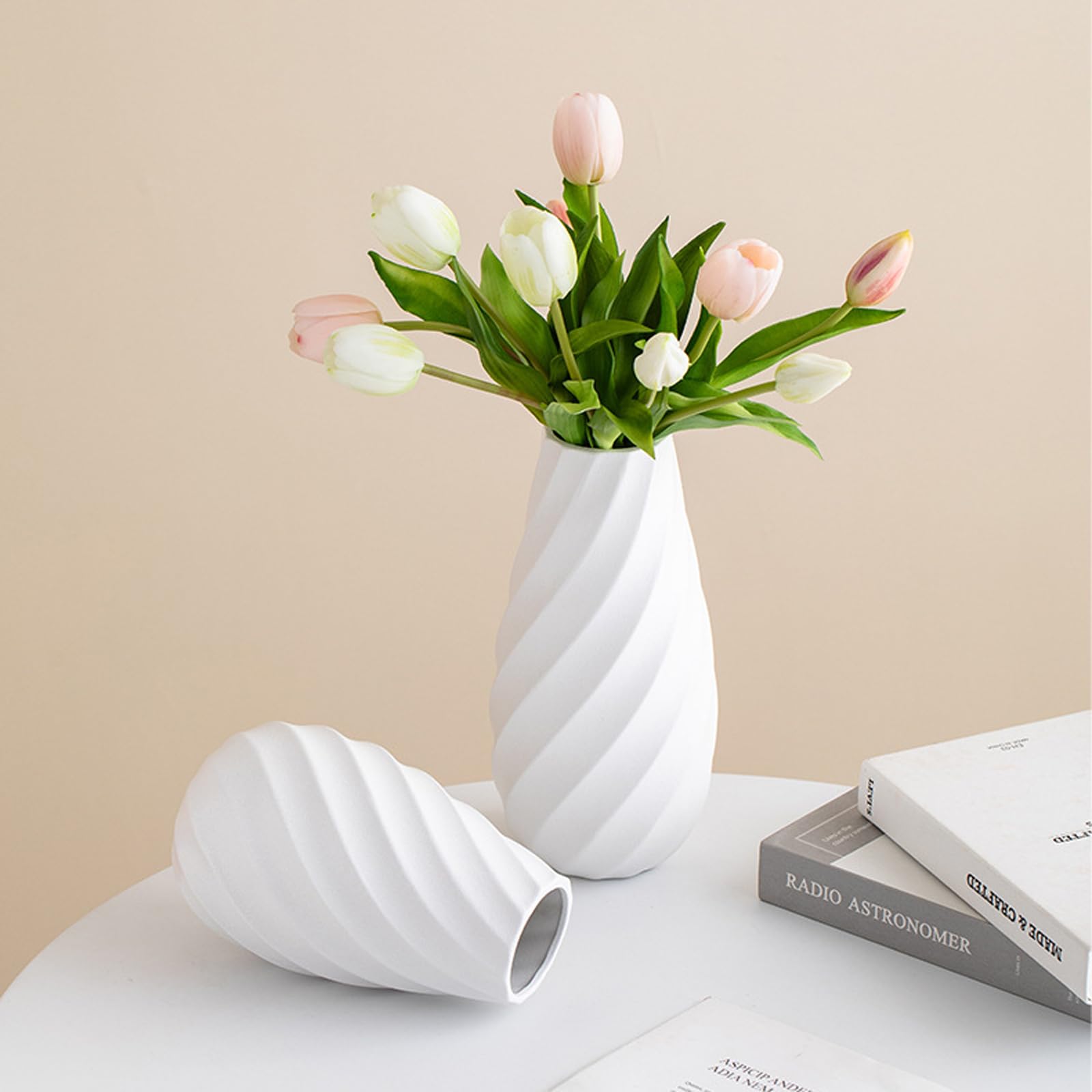 Ceramiczny wazon mały wazon do dekoracji wnętrz mały wazon do rustykalnej dekoracji bohema skandynawska dekoracja salonu stół salon salon dom wiejski,White