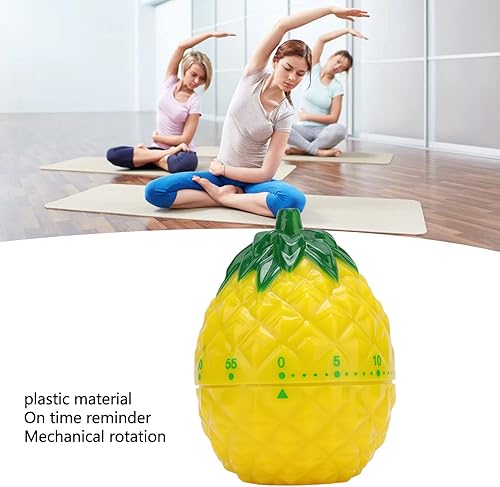 Miniatura 3 de Herramienta mecánica de sincronización de alarma de cocina con forma de piña, temporizador giratorio de 360 grados para cocina, cocción, horneado,