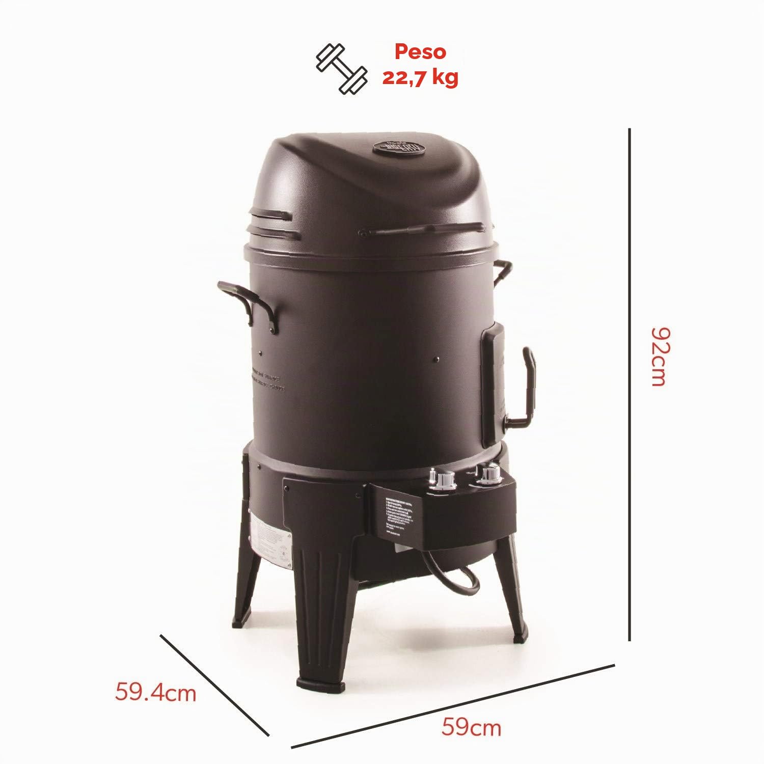 Char-Broil Big-Easy Smoker, Roaster i Grill, Czarny