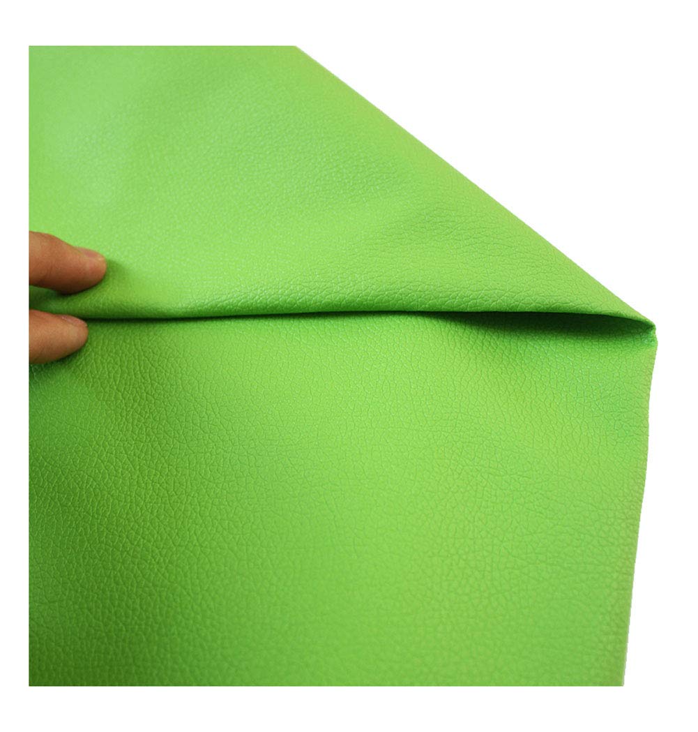 Tissu simili cuir vert de 1.38x2m extensible et fin pour couture et tapisserie