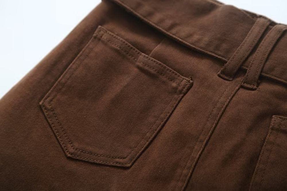 Gonne,Minigonna da Donna Gonna Cargo Nera Moda con Tasche Cerniera Cintura A Line Slim Tinta Unita Gonna Corta Casual Avvolta sui Fianchi per Ragazze Signore,S