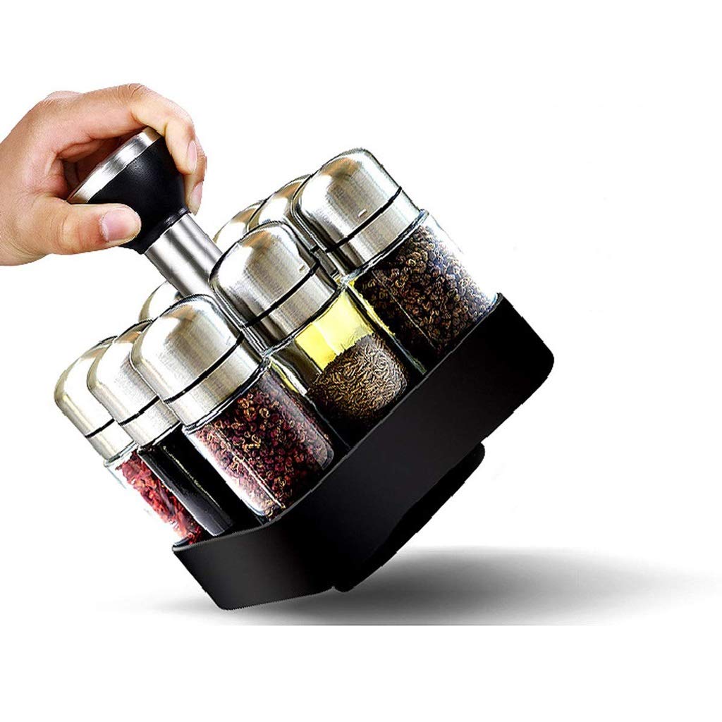 Revolving Spice Rack Organizer Caddy, rotante archiviazione for Governo e Cucina, 8 vaso erbe spezie controsoffitto (Spezie non incluso)