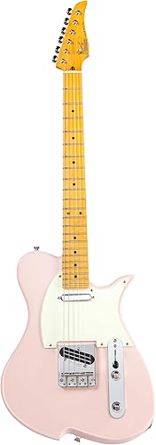 Vola Vasti V3 MC - Guitarra eléctrica, cuerpo de ceniza, cuello de arce, trastes de níquel, cuello en C moderno, fabricado en Japón (rosa concha)