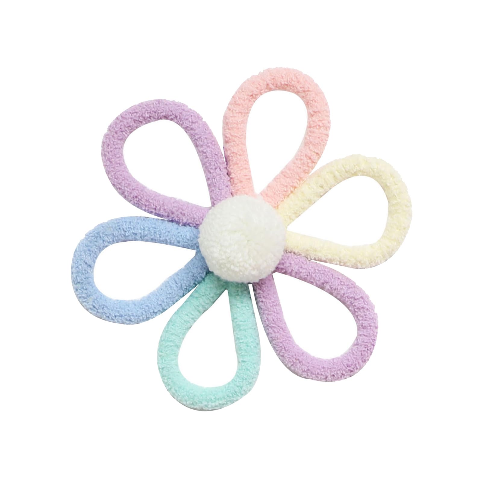 NMFLAB Playful Knitteds Rainbows Butterfly and Daisys Wall Decoration Colorful Nursery Art Piece for Kids Room Decoration Kids Room