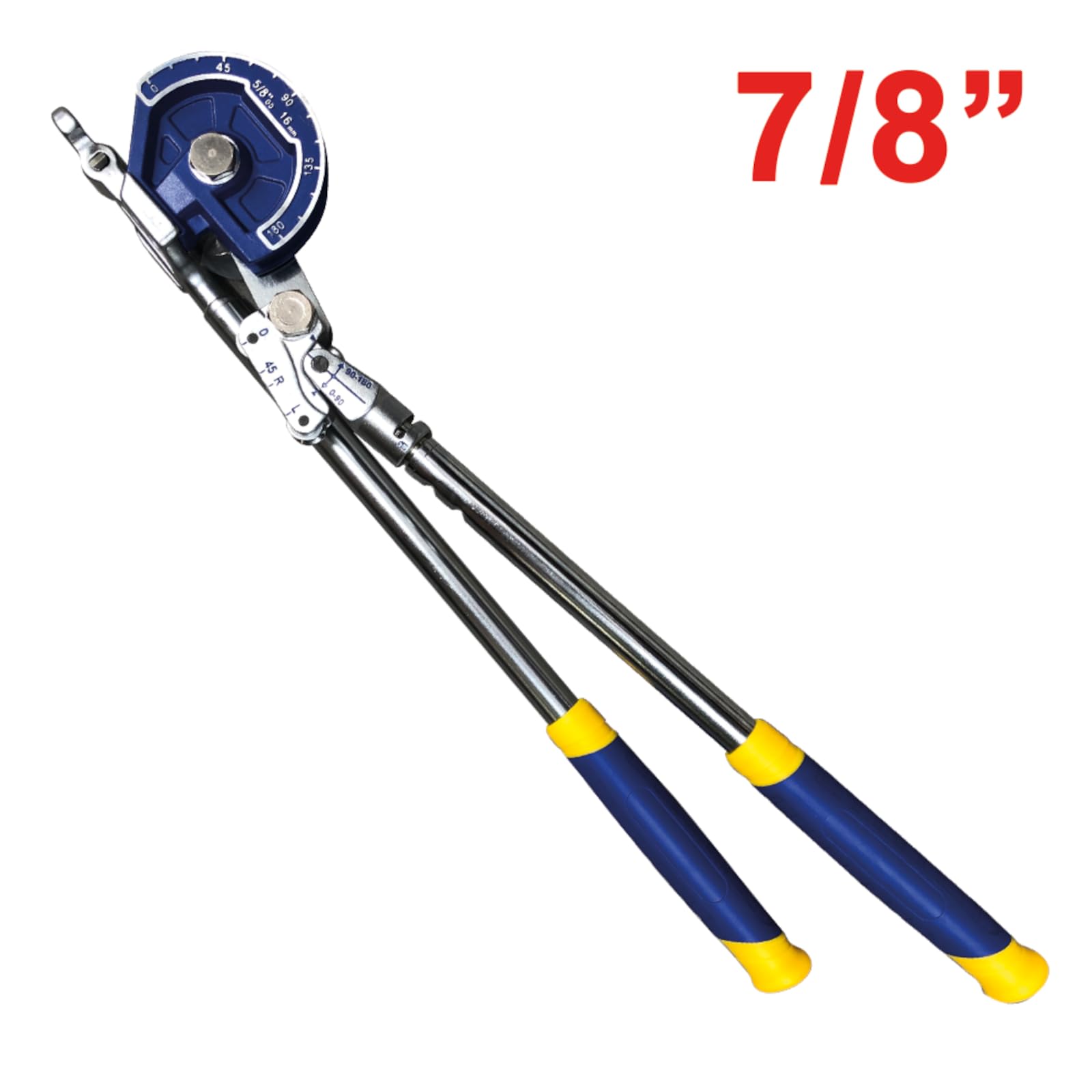 3S SuperSamaStore Pinza Piegatubi Professionale, Attrezzo Curva Tubi Rame Manuale, a Leva, per Piegare Tubature del Diametro di 7/8'' Fino a 180°