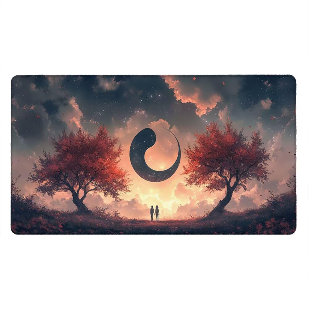 Podkładka pod mysz XXL Podkładka pod mysz na biurko 1200x600 mm poprawia precyzję i szybkość dzięki antypoślizgowej gumowej podstawie i wytrzymałym zszytym krawędziom, grami (abstrakcja nieba) xR8-795