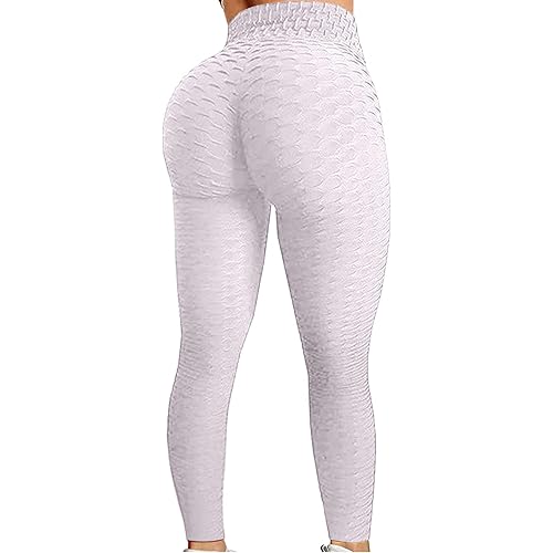Famous TikTok Leggings, Yoga Pants for Women High Waist Tummy Control Booty Bubble Hip Lifting Workout Running Tights