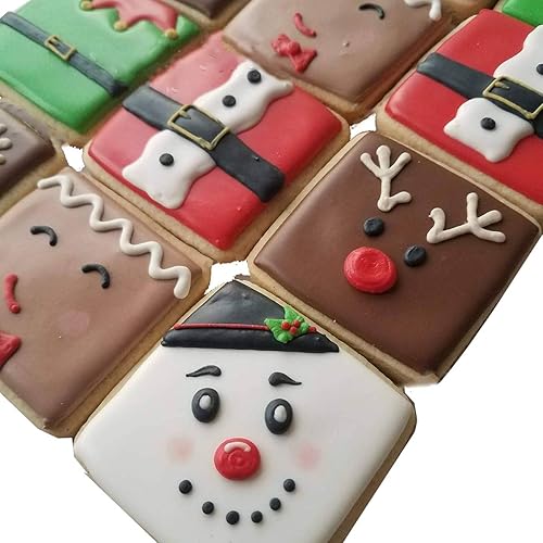 Miniatura 5 de Antallcky Juego de 5 cortadores cuadrados de galletas de 2 pulgadas, 2.5 pulgadas, 3 pulgadas, 3.5 pulgadas, 4 pulgadas, moldes cuadrados de acero