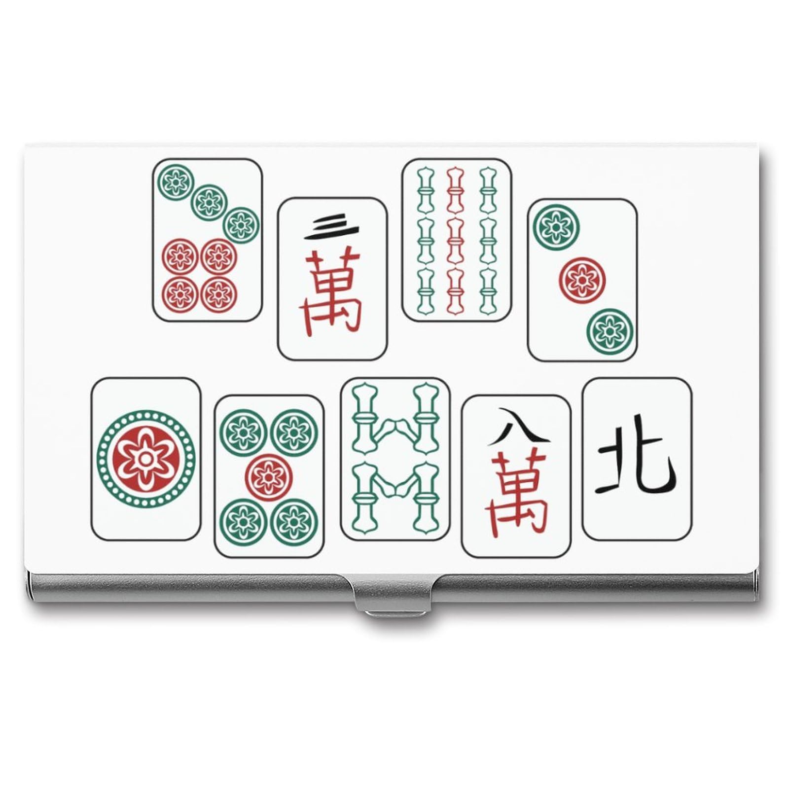 Amazon | [Mwardrobe] Mahjong 麻雀牌 プリント 名刺入れ メンズ