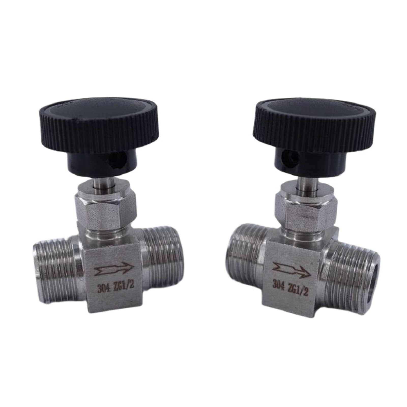 Vanne à aiguille 3/8 inox vanne de contrôle de débit filetage mâle type droit