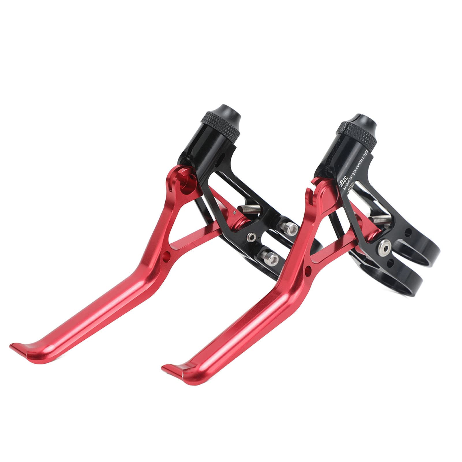 Leva del freno cava ultra leggera, durevole, regolabile, per bici da strada, in lega di alluminio leggera, 2 pezzi (rosso)