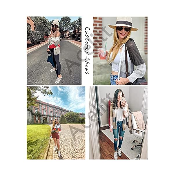 Acelitt-Women-Casual-Long-Sleeve-Zip-Up-Hooded-Sweatshirt-Hoodies-S-XXL Acelitt Women's Casual Lightweight Long Sleeve Zip up Zipper Striped Knit Sweaters Hoodies Sweatshirts Pullover Medium Sky Blue