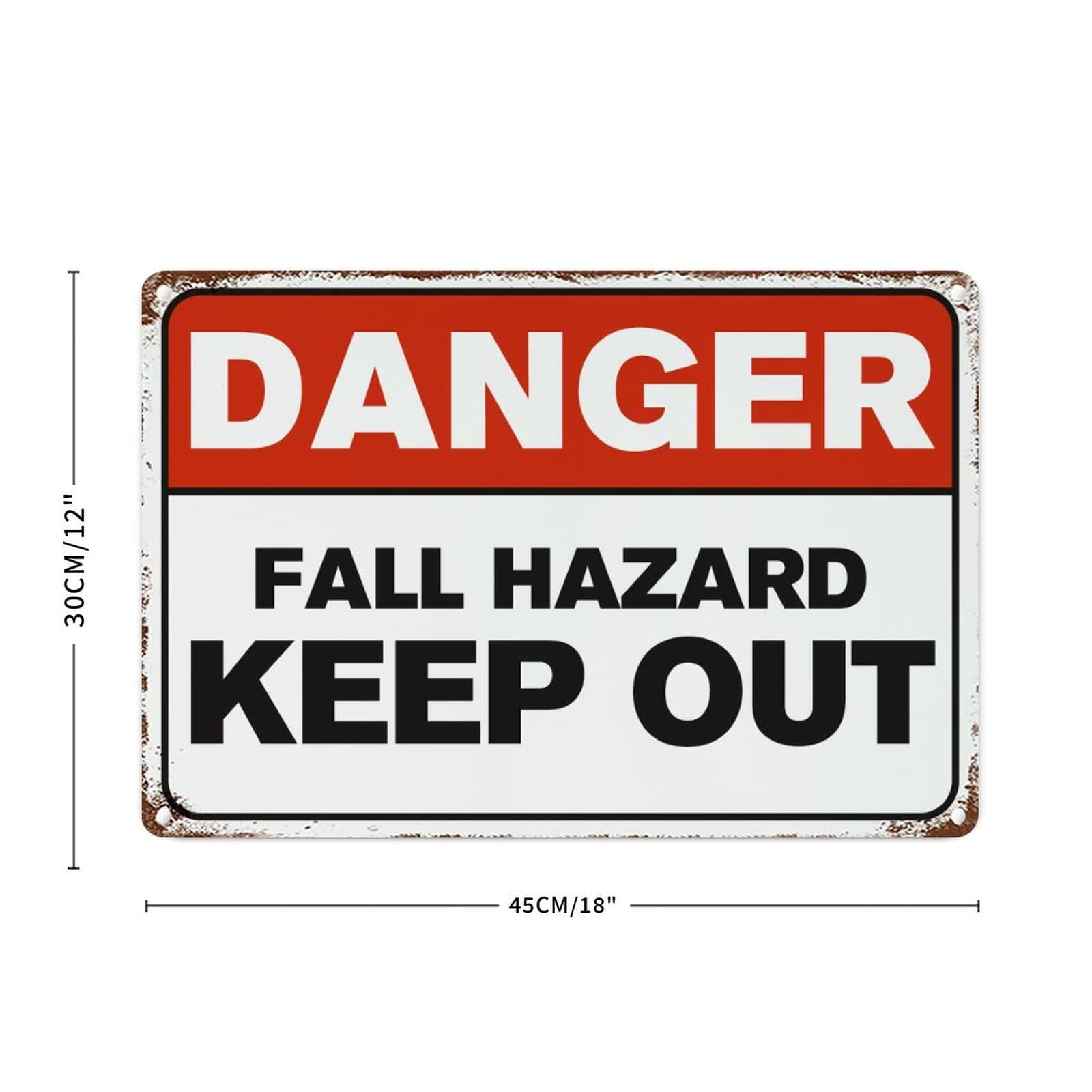Cartello di pericolo con campo di tiro e scritta in inglese Keep Out (lingua italiana non garantita), in metallo, stile retrò, 20,3 x 30,5 cm