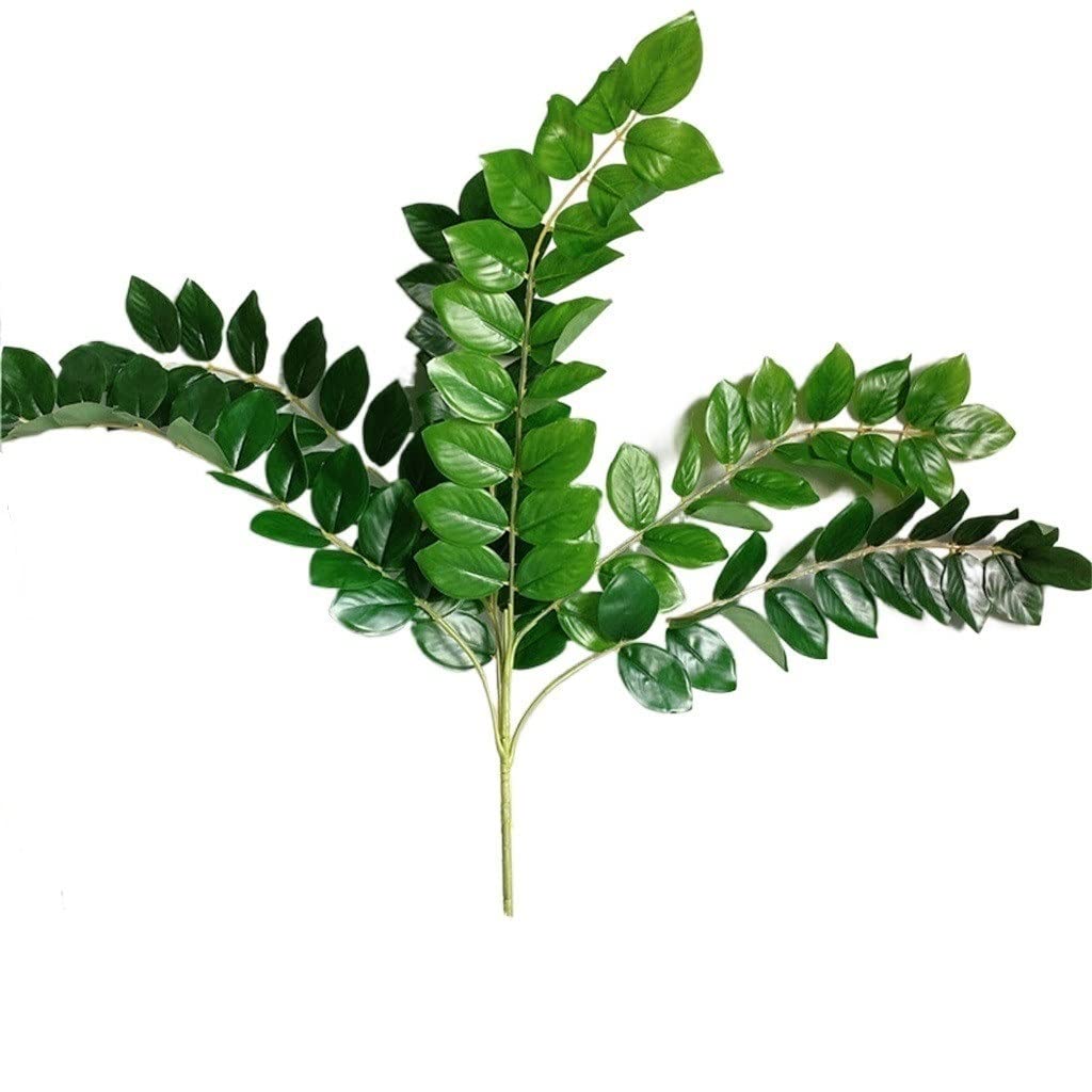 RWRAPS Rama Verde Hojas de eucalipto de Aspecto Real Flores Artificiales de plástico Decoración Plantas Falsas para el hogar (como se Muestra Talla ?nica)