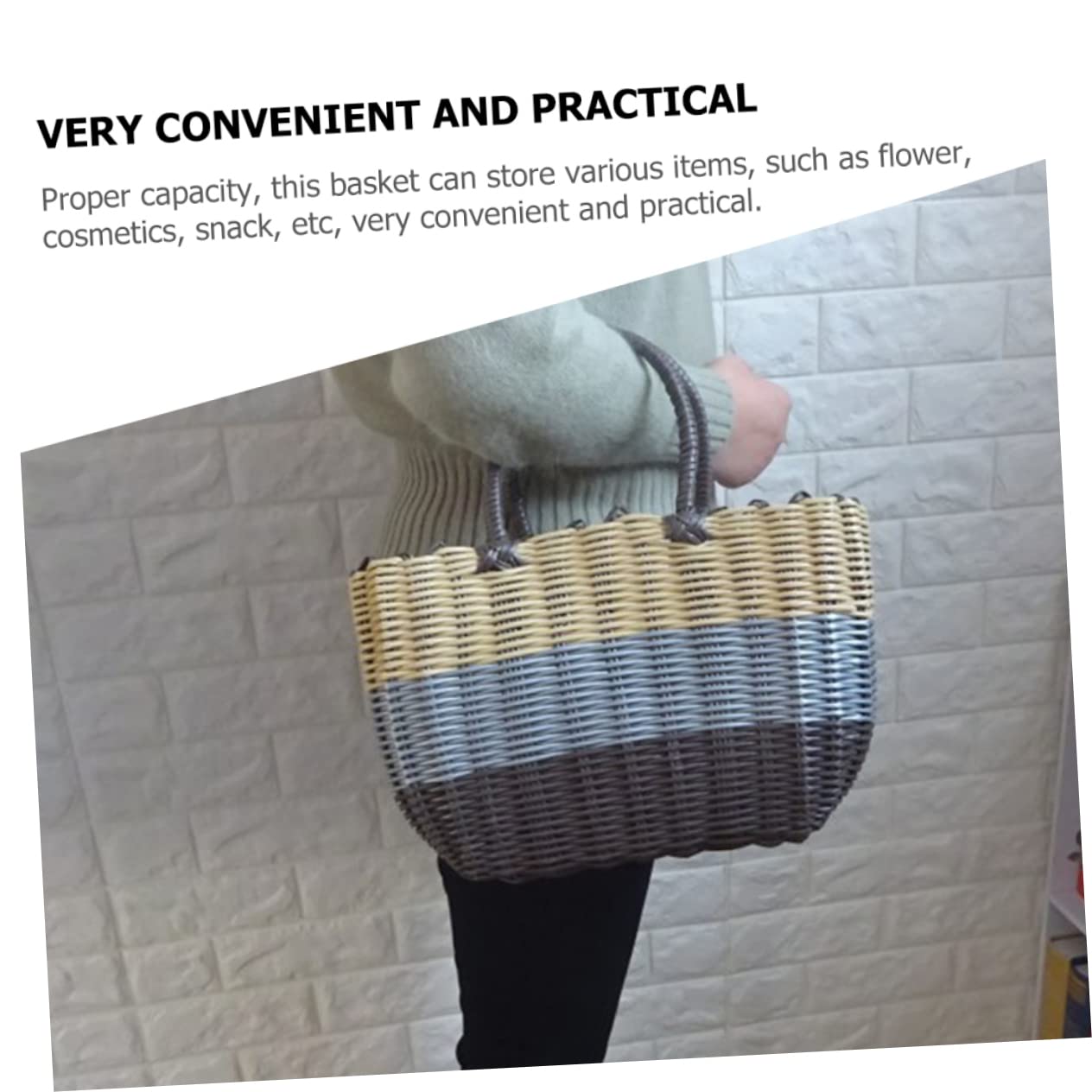 CAXUSD Desktop Storage Basket Weave Sundries Basket Plastic Shower Basket Desktop Basket Reusuable Basket Multipurpose Basket Sundries Container Plastic Basket for Organizing Mens Shower