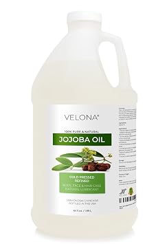 velona Jojoba Colorless Oil 64 fl oz | 100% Pure and Natural Carrier Oil | Clear, Refined, Cold Pressed | Moisturizing Face, Hair, Body and Skin Care | Use Today - Enjoy Results