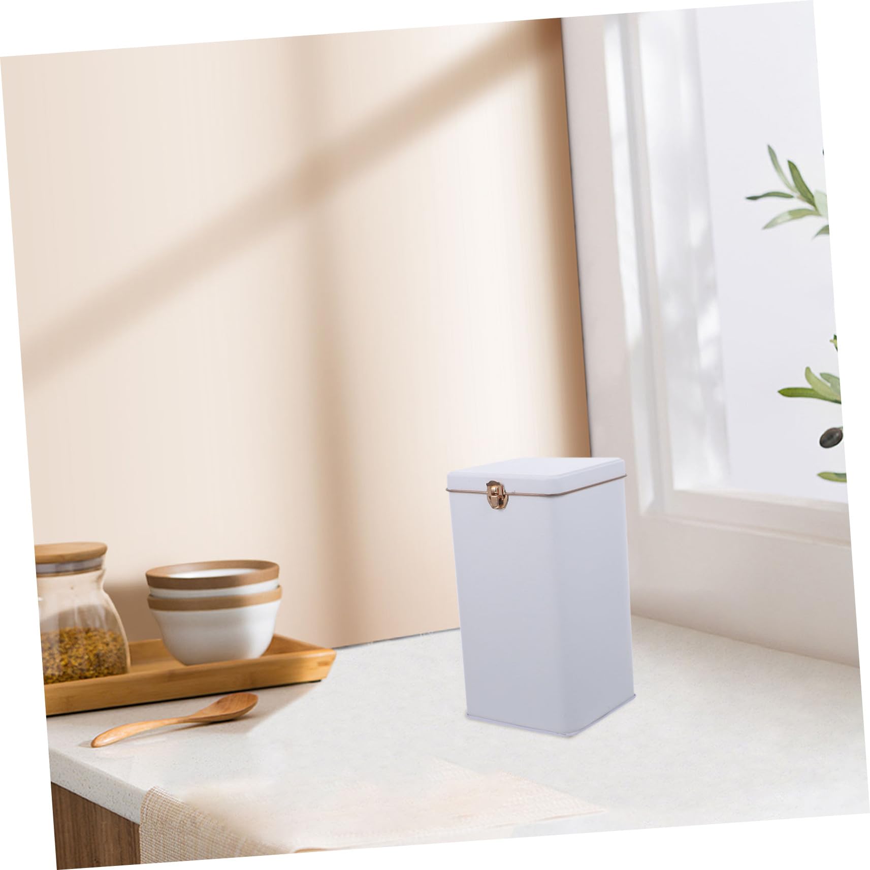 Ipetboom Lata para Té de Hojalata, Recipiente Seguro y Pulido para Almacenar Té Suelto y Café, Adecuado para Viajar y Organizar Cocina