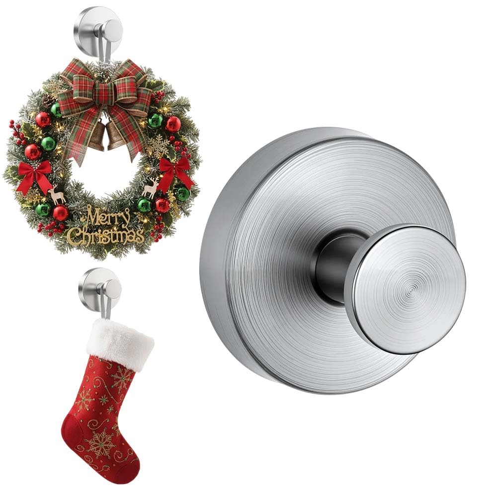 No Hardware Garland Hanger, Front Door Garland Hanger, Silver, 1