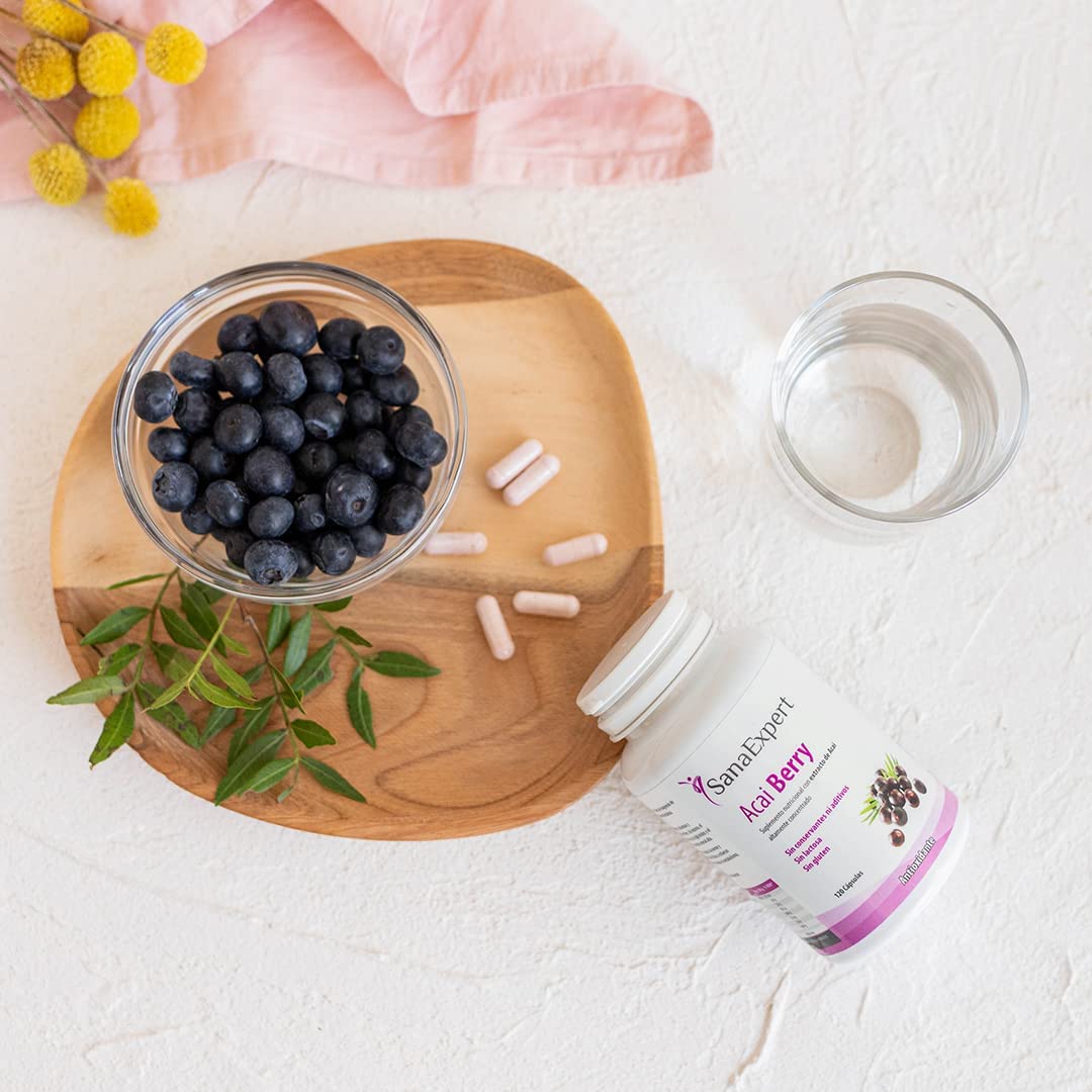 SanaExpert Acai Berry Pack 2. Integratore antiossidante con puro estratto di bacche di Acai alto dosaggio 4000 mg. (120 compresse ogni confezione) Ingredienti naturali. Prodotto in Germania.