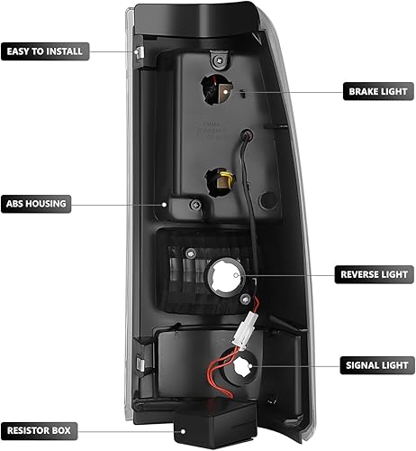 Miniatura 3 de DNA MOTORING TL-CSIL03-LED-3D-CH-CL Conjunto de luz trasera LED 3D para lado del conductor y del pasajero compatible con Silverado 03-06  07 Sierra