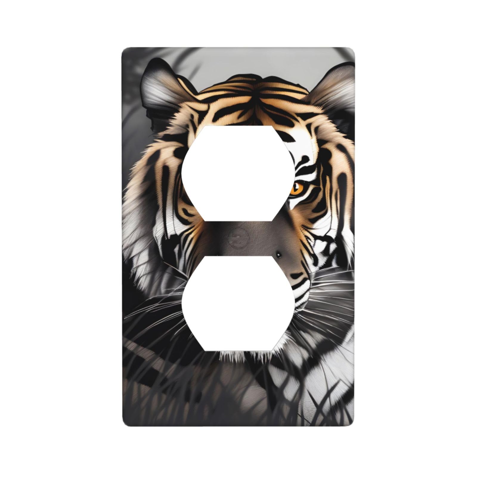 Tiger at Rest Decorative Switch Plate Cover-Unbreakable Polycarbonate Wall Plate for Home Office, 1 Gang with Screws