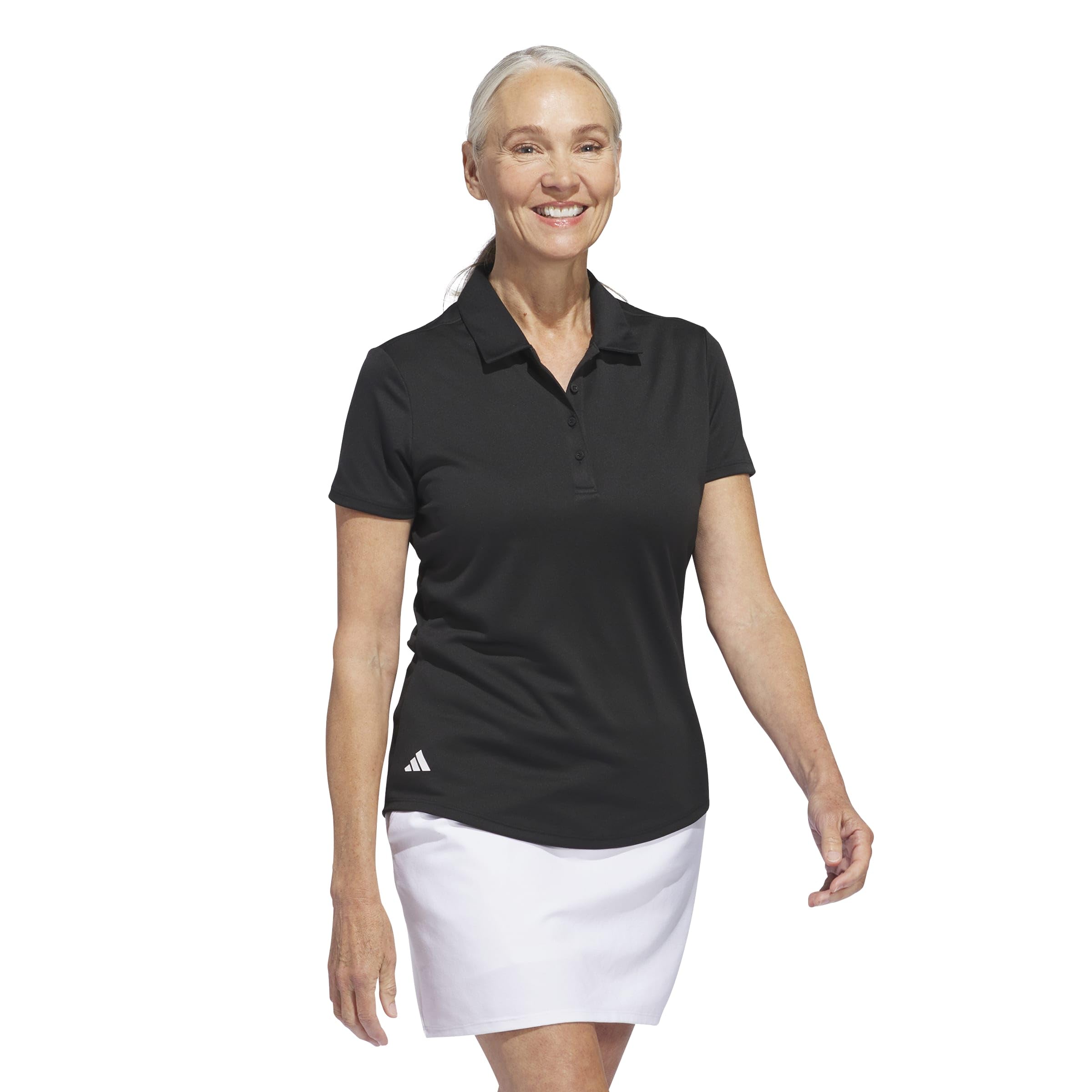 adidas Damen Solid Performance Kurzarm Poloshirt