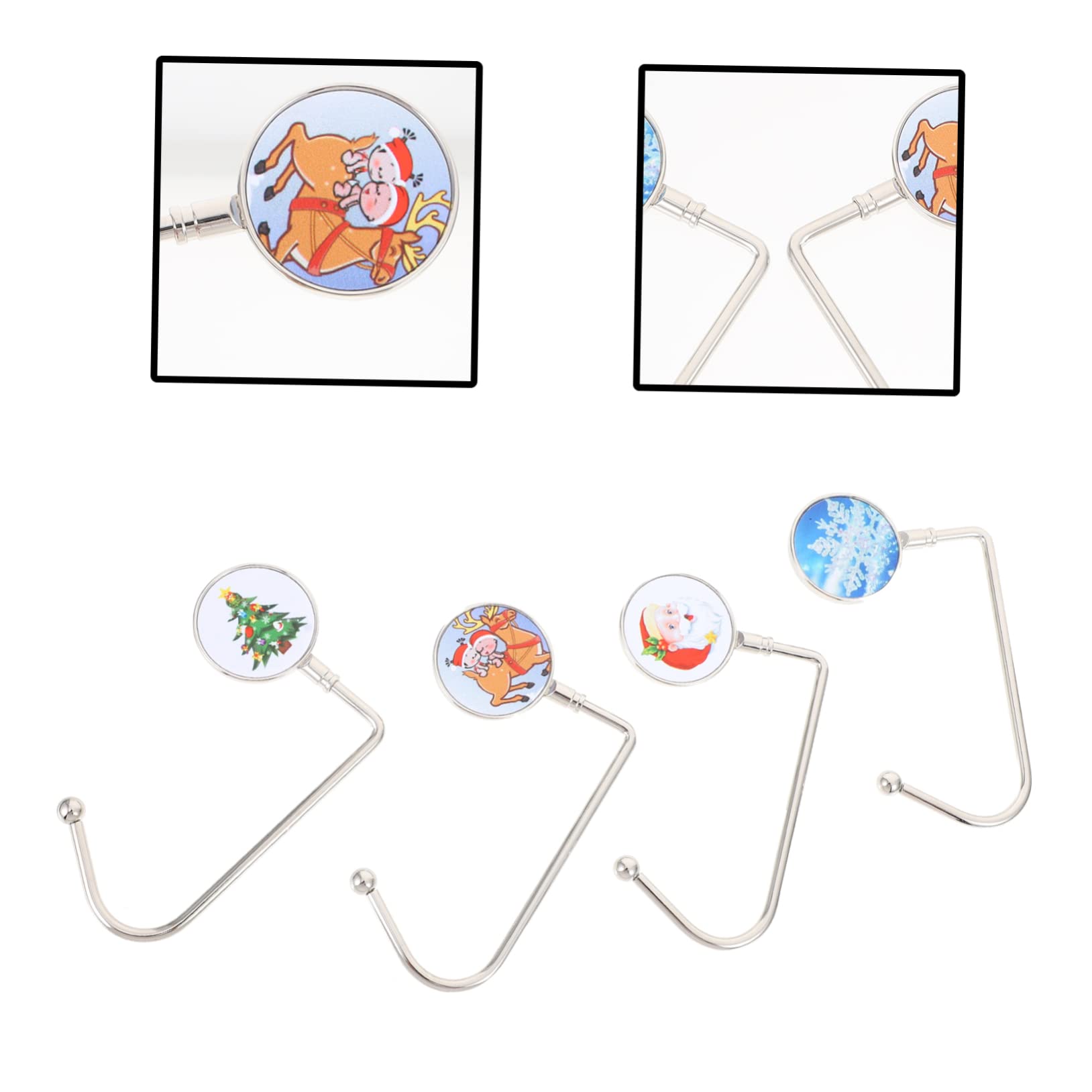 Zerodeko 3 Ensembles Crochet Pour De Noël Supports De De Cheminée De Noël Crochet De Chaussette De Noël De Cheminée Accroche Chaussette De Noel Accroche Decoration Noel 4 Pièces * 3