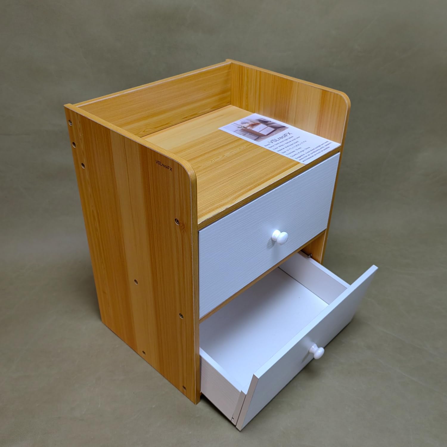 VSLreoiFX Furniture for House, Vintage Bedside Table, Wooden Bedside Table, Lightweight, Scratch-Resistant