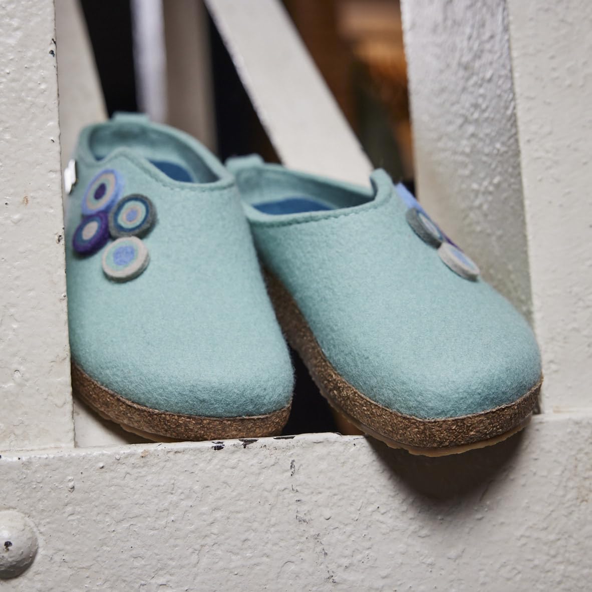 HAFLINGER Grizzly Kanon Felt Slipper Felt Clog Cork