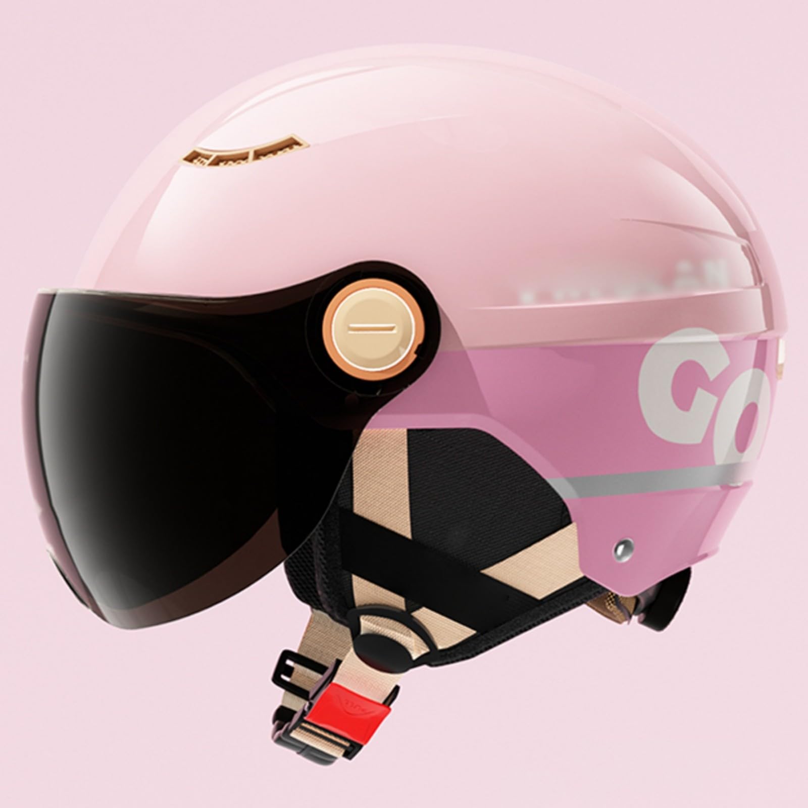 Kask motocyklowy | Otwarty kask motocyklowy, certyfikat ECE 22.06, nowoczesny kask motorowerowy, z wizjerem przeciwsłonecznym i zdejmowanymi nausznikami, uniseks