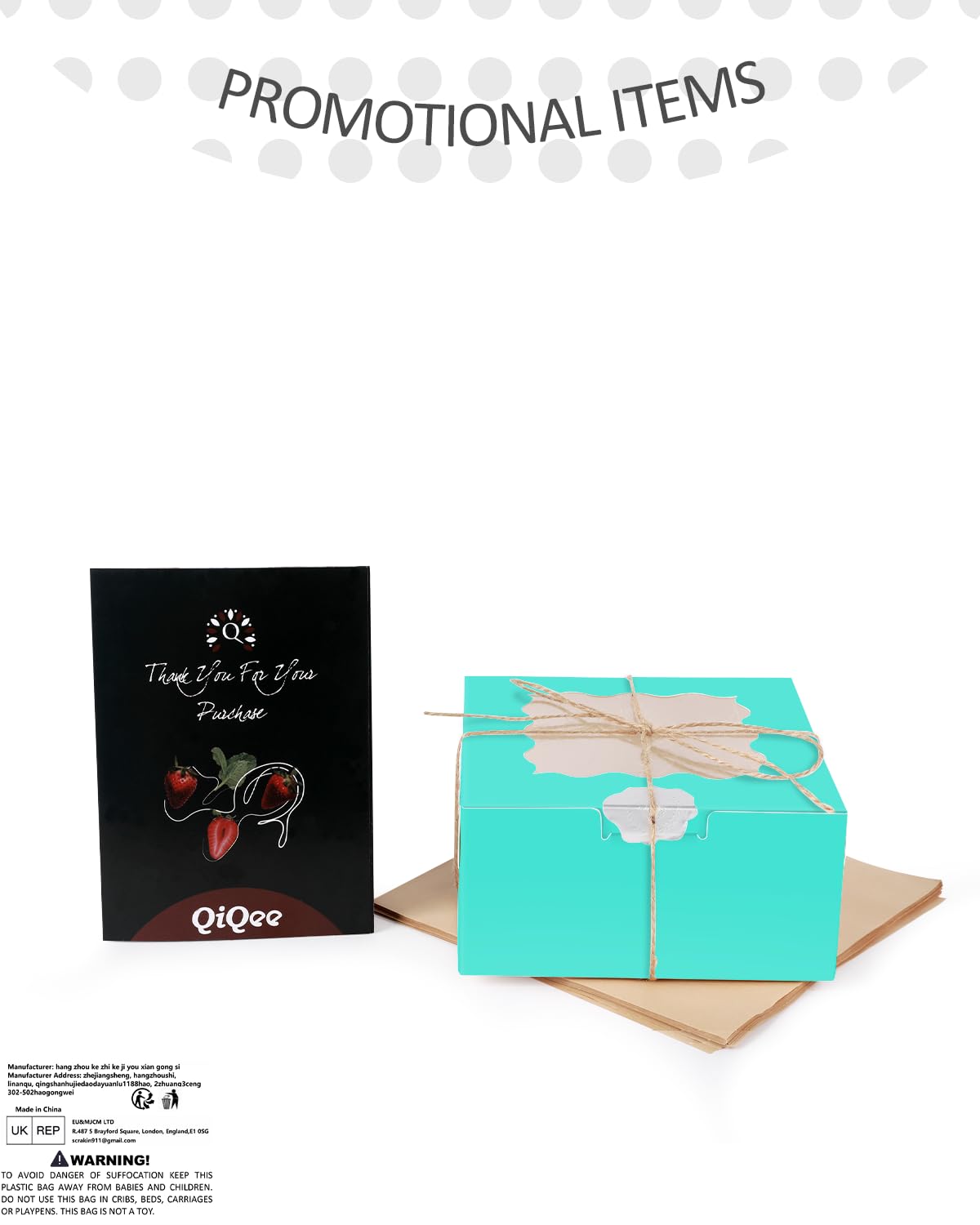 Gcardist Up Mint Blue 15.2x15.2x7.6cm 15Pcs Cookie Box with Window Pastry Macaron Bakery Box For Packaging (6x6x3 inch) - Image 4