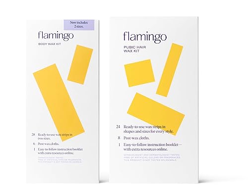 Miniatura 9 de Flamingo Kit de cera corporal para mujer, 56 tiras de cera