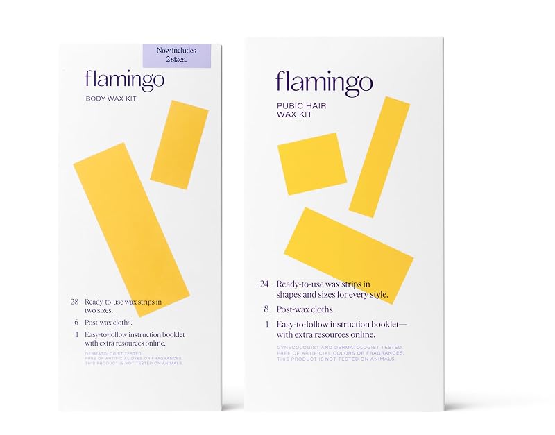 Kit de tiras de cera Flamingo para corpo, rosto e região pubiana