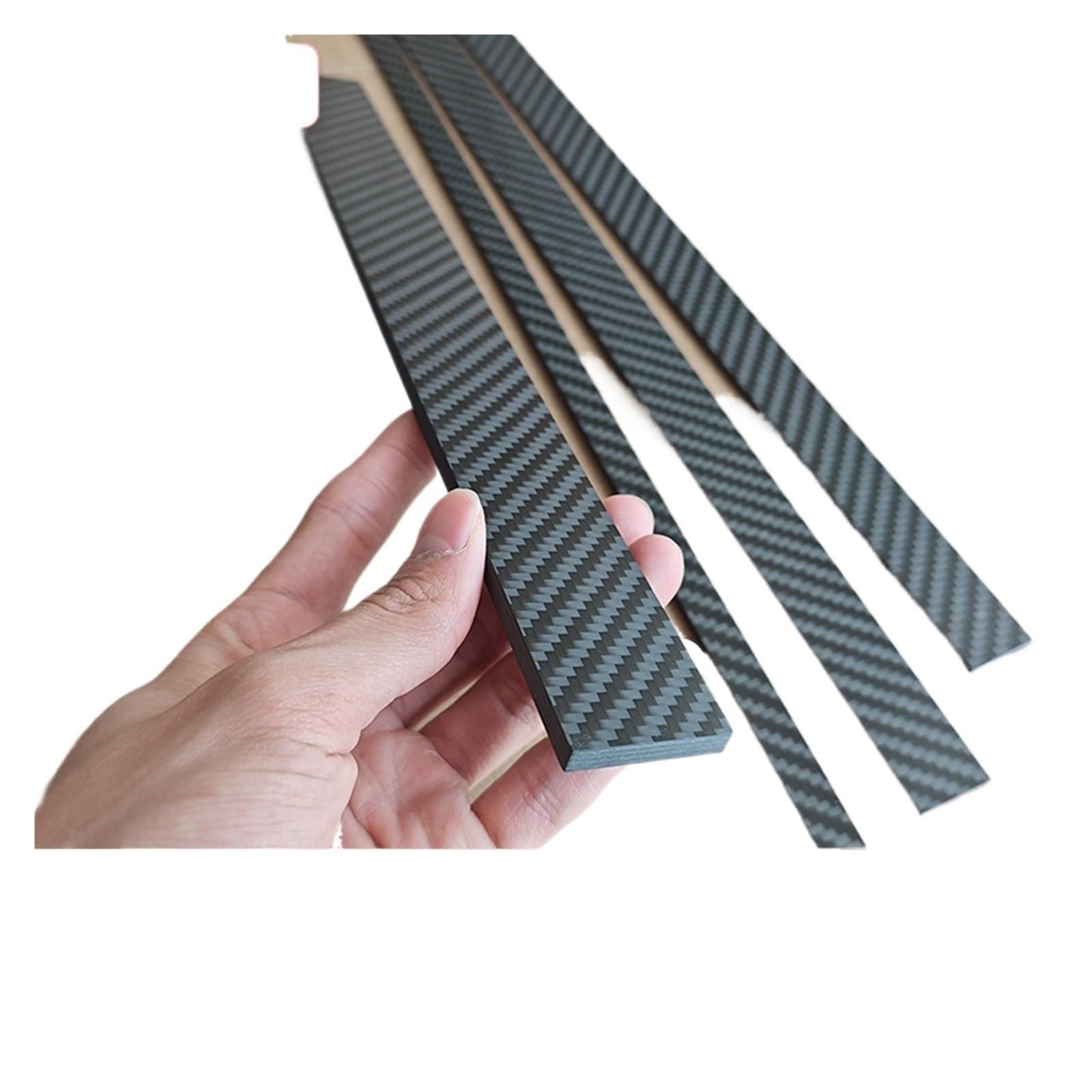 Carbonfaserplatten 1 stücke 3K Carbon Faser Blatt Dicke 0,2-6mm Hohe Festigkeit Bord Streifen Flache für Heimwerker(2.0x30x350mm)