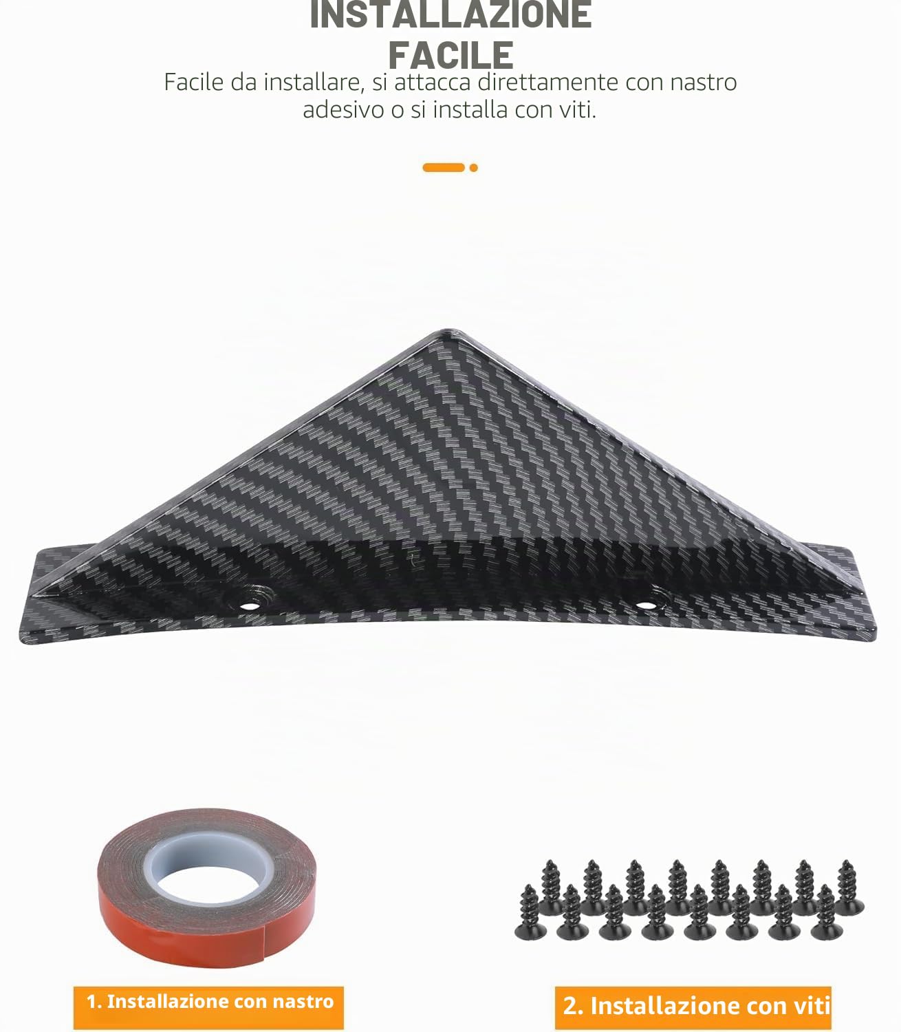 4 Pezzi Diffusore per Spoiler per Paraurti Posteriore per Audi A4 B8 Avant 2007-2016, Aletta di Squalo Diffusore Spoiler Ala Posteriore Spoiler sul Tetto,15cm/Flach