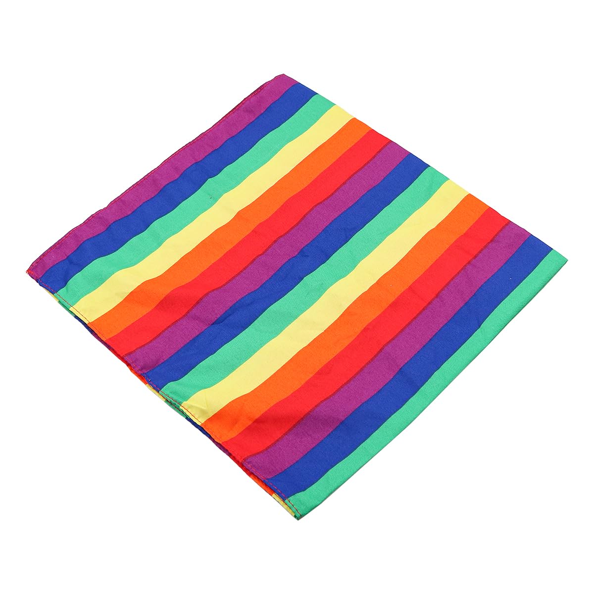 Paquete de 2 bandanas de arcoíris con rayas coloridas, diadema cuadrada del orgullo LGBT, accesorios para hombres y mujeres, disfraz de celebración de fiesta gay, blanco, 1