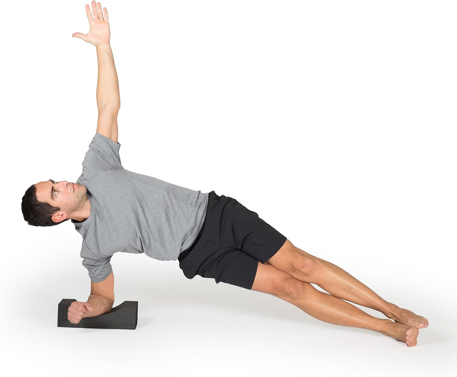 OPTP Performance Block – Contoured Foam Exercise Block for Yoga, Pilates & Physical Therapy - Core Strength, Stretching & Functional Fitness Support, Includes Exercise Guide, Made in the USA