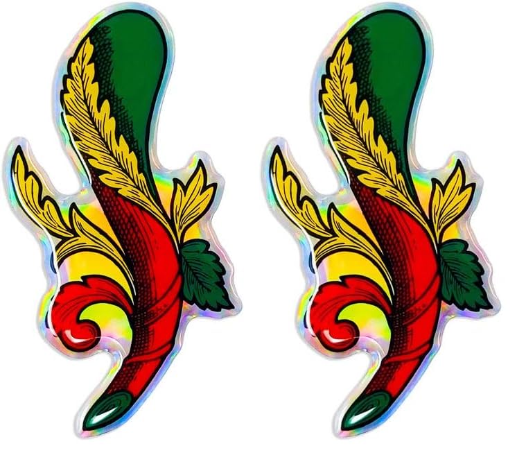 4R Quattroerre.it 14145 Etiqueta Adhesiva 3D As Bastones HQ, 46 x 55 mm (Paquete de 2)