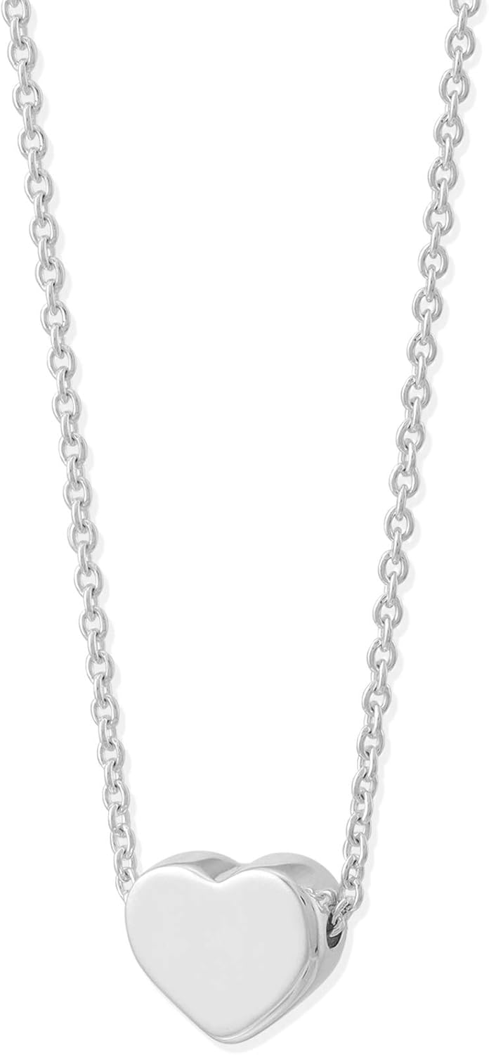 Boma Jewelry Sterling Silver Heart Necklace, 18 Inches