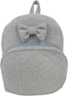 Mochila Maternidade em Moletom com Matelassê Cinza + Azul Bebê - Bebê Querido