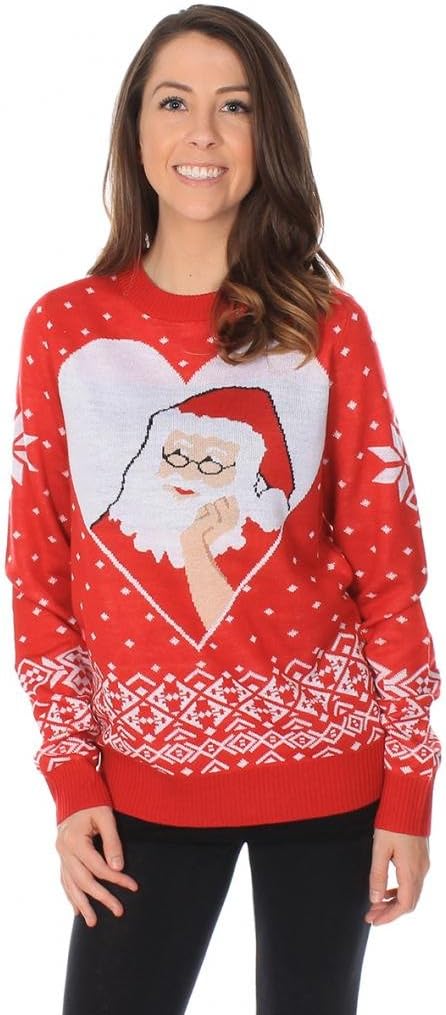 Knit Knack Women's Dream Santa Claus Ugly Christmas Sweater