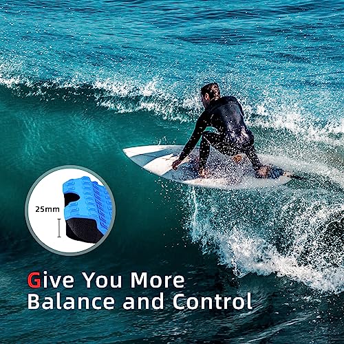image for Abahub 3 Piece EVA Surfboard Deck Traction Pads with Kicker for Stomp 