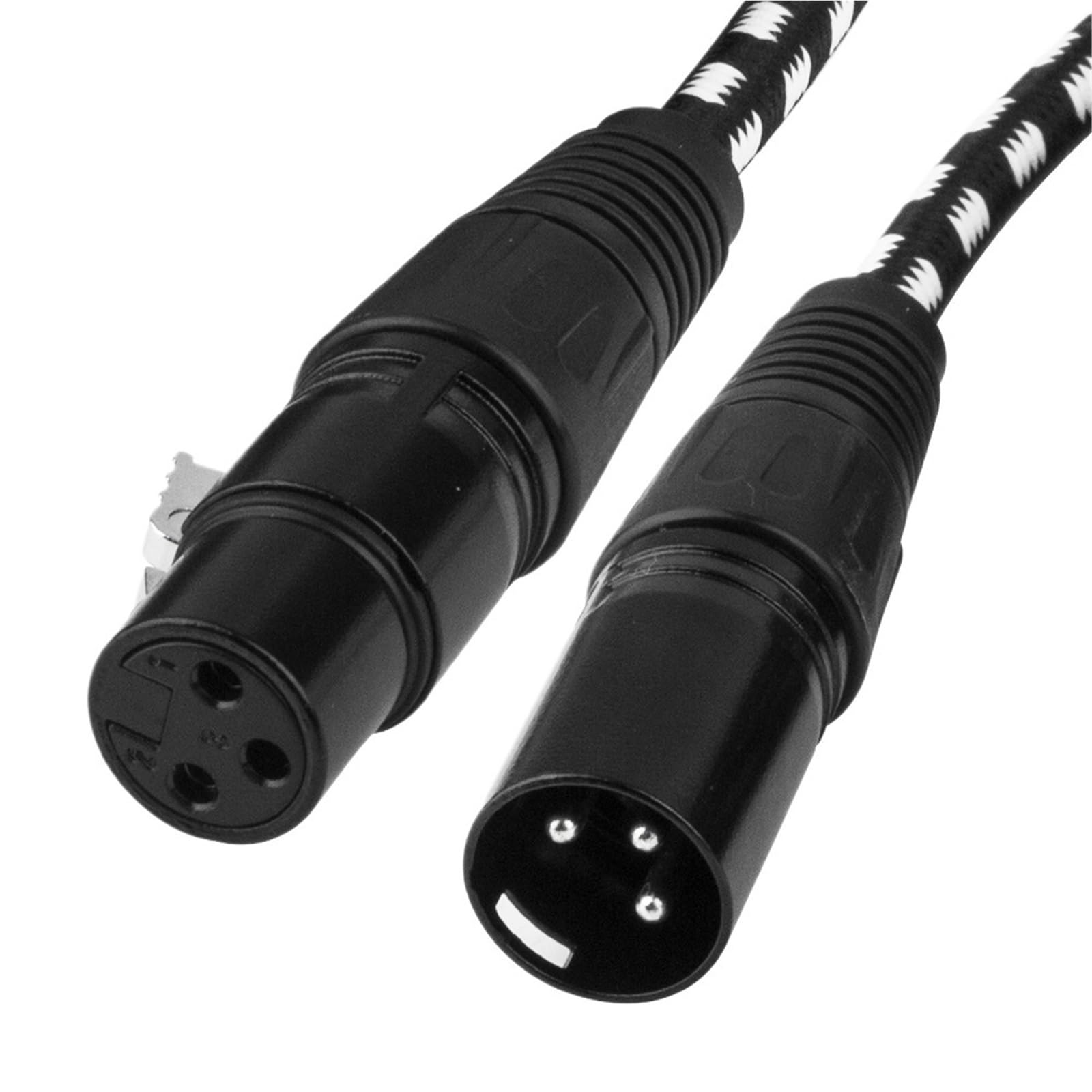 Pleciony materiałowy kabel XLR, wtyczka na gniazdo, M/F, 3-biegunowe gniazdo, wielokrotnie ekranowana miedź OFC, do miksera mikrofonowego, 1 m, 2 m, 3 m, 5 m, 10 m, 15 m, 20 m