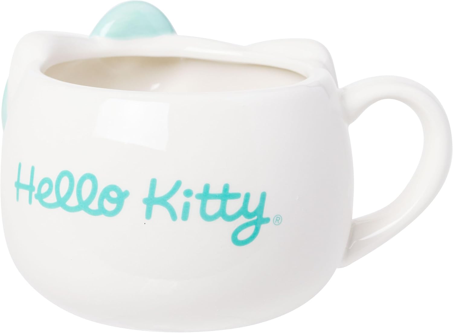 Silver Buffalo Sanrio Hello Kitty Light Blue Bow Ceramic 3D Sculpted Mug, 20 Ounces - Image 3