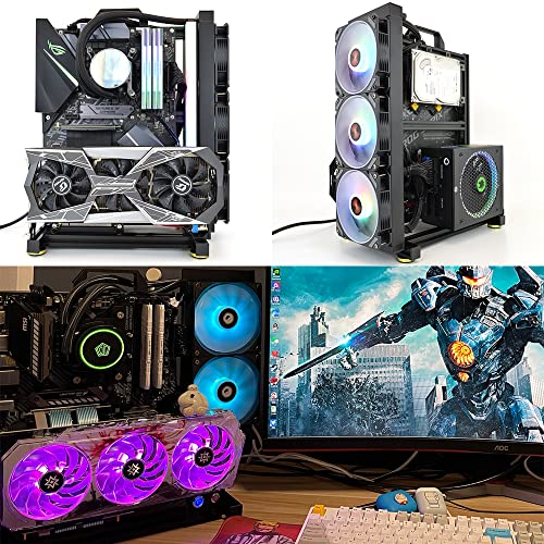 Haihuang Diy Computer Motherboard Case Rack, Test Bench Computer Case Pc Test Bench，Vertical Overclocking Open Aluminum Frame Chassis Rack, Creative Personality Atx/M-Atx/Itx Open Chassis (Eatx) #TOP6