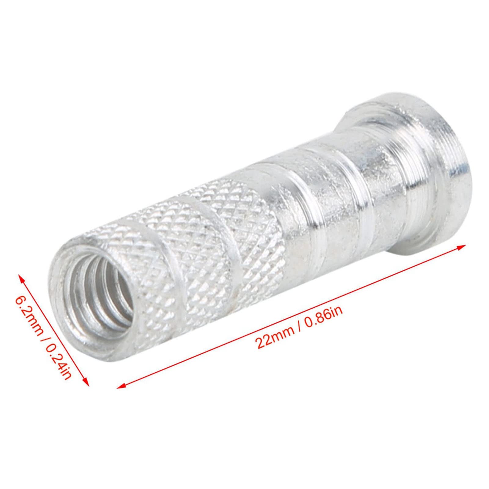 Cocoarm Lot de 12 flèches en aluminium pour tir à l'arc - Inserts de flèches en aluminium - Base légère de 6,2 mm de diamètre - Pointe de flèche - Entraînement du tir à l'arc