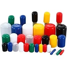 50 Pcs 70 Hardness Soft Rubber Protective Caps Universal Rubber Cover for Steel Pipe Round Tube Thread Screw Bolt Screw Rod PVC Wire Cable Rubber Protection Cap Blue 10.0mm20mm=50pcs