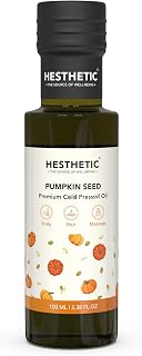 HESTHETIC Cold Pressed Pumpkin Seed Oil 100ml for Hair, Scalp & Skin | Unrefined Virgin Beauty Oil Rich in Zinc & Plant Om... Price In India