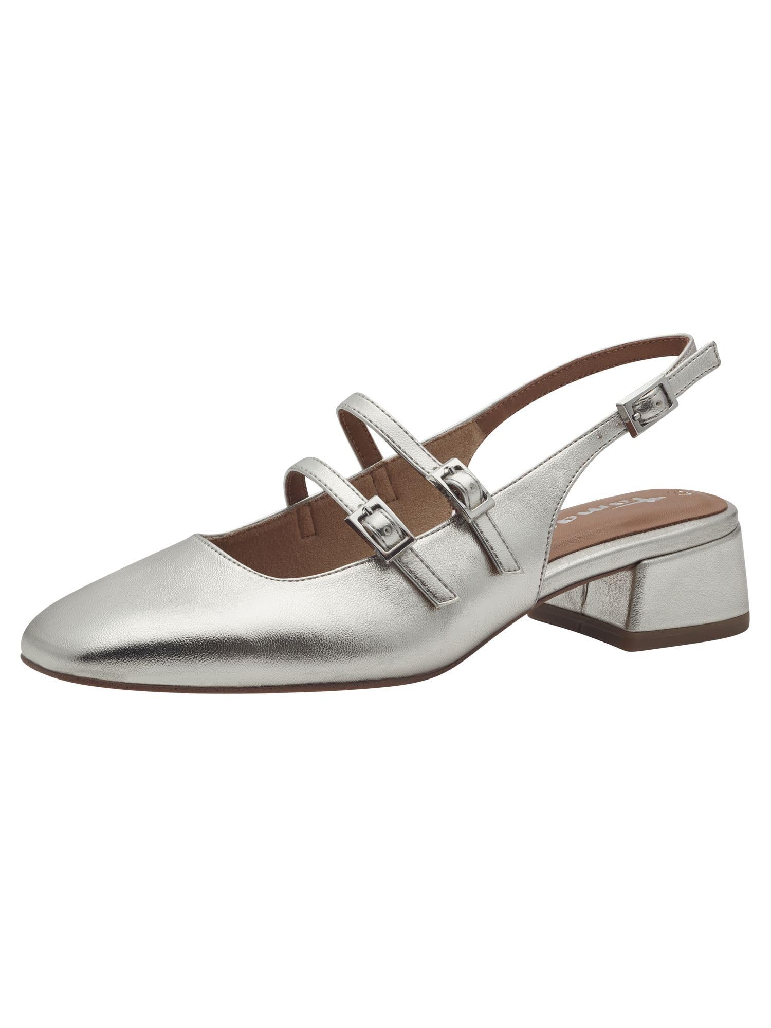 Tamaris Sling Women's Elegant, Platinum, 6.5 UK